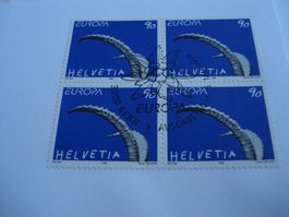 Marke Europa, Steinbock, 1999, FDC + 4erblock, 2 Belege