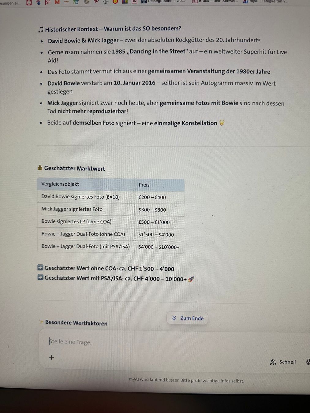 Autografi: Originalautrogramm von Mick Jagger+ David Bowie – Usato da rafz venduto da Ttt0071 2