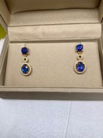 Saphir Ohrringe  /18k Gold/ Diamanten