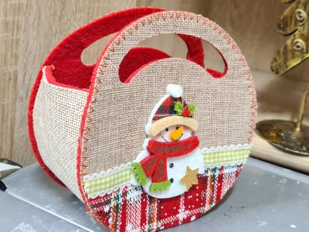 Kleine Weihnachts Filz Geschenks Tasche, 15x15 cm