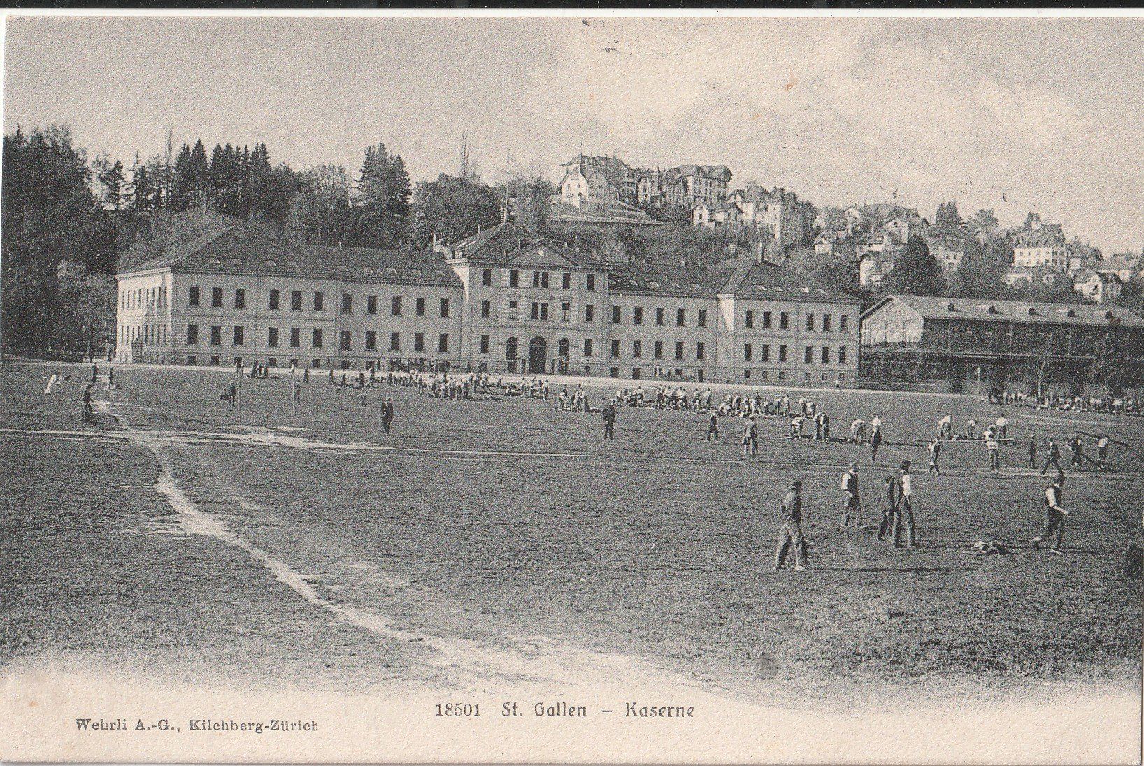 Cartoline postali: Kaserne ST. Gallen um 1928 – Usato da Lumbrein venduto da made02