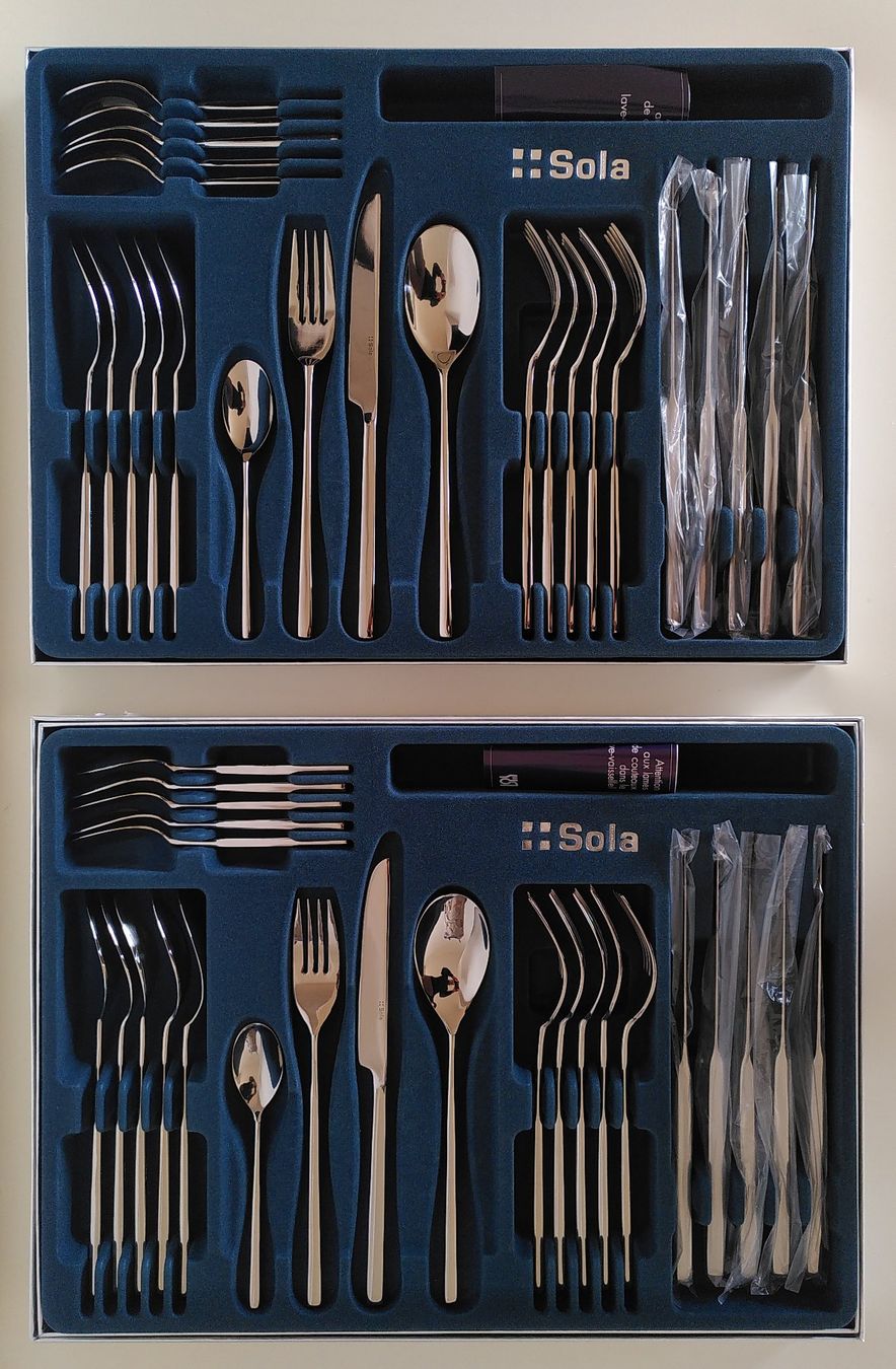 Set di posate: 2 Bestecksets SOLA unbenutzt – Nuovo e nell'imballaggio originale da Naters venduto da Luca099