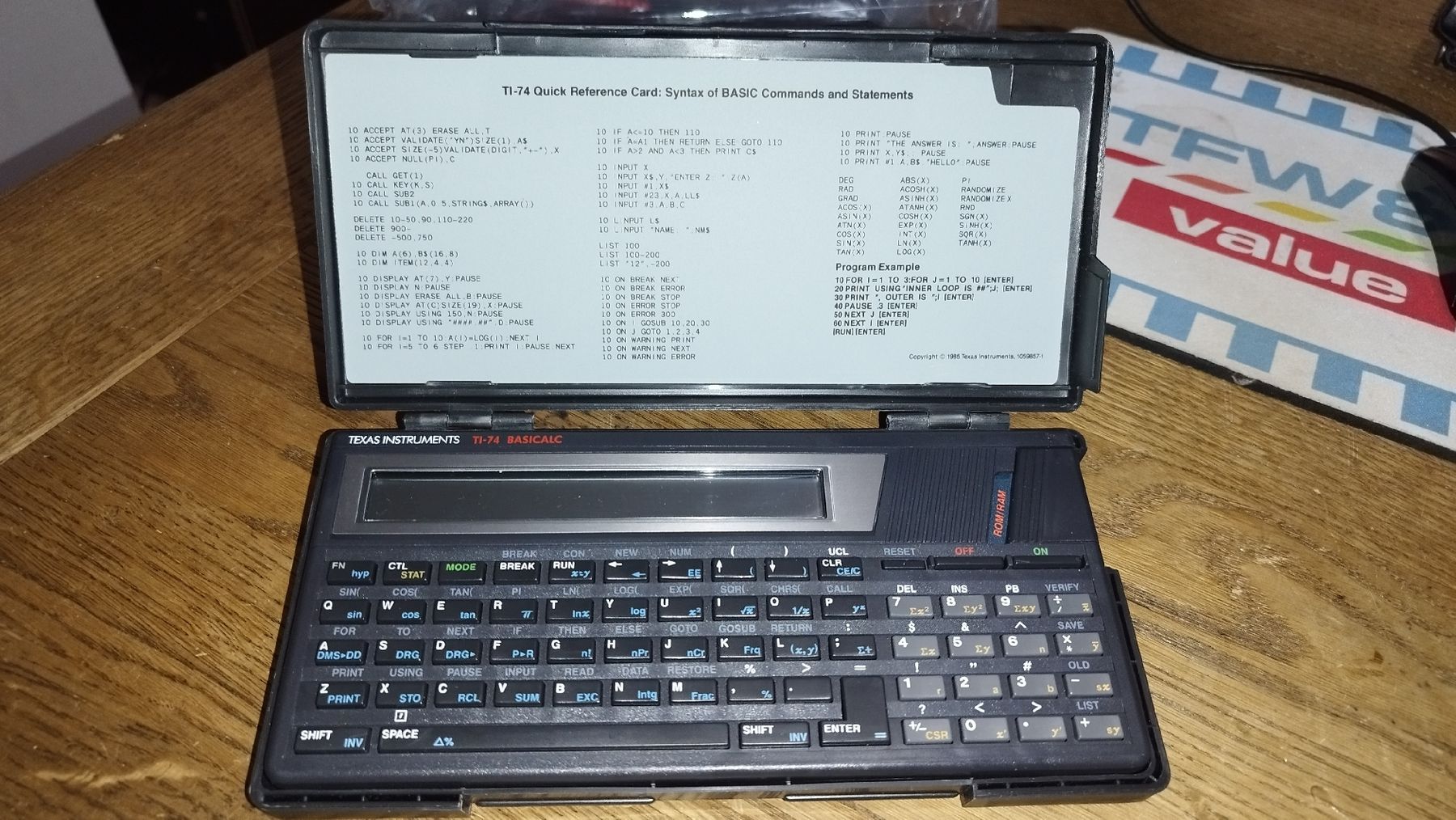 Texas Instruments Calcolatrici tascabili: TI-74 – Usato da Domdidier venduto da look80486 3