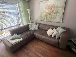 Sofa Modell WK 571 Event - dunkelbraun - Leder