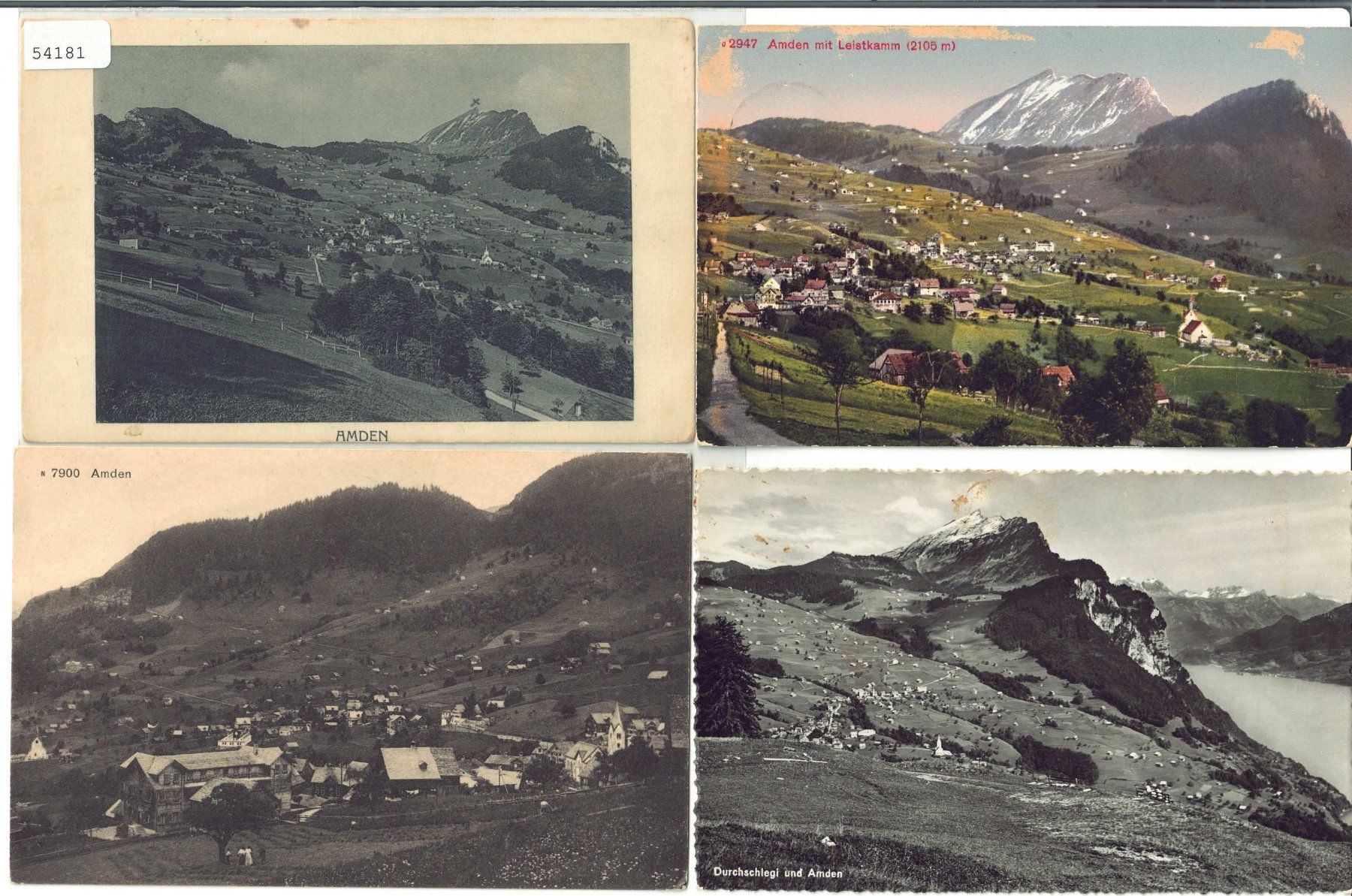 Cartoline postali: 4 AK - Amden – Usato da Ettingen venduto da Kartenplanet