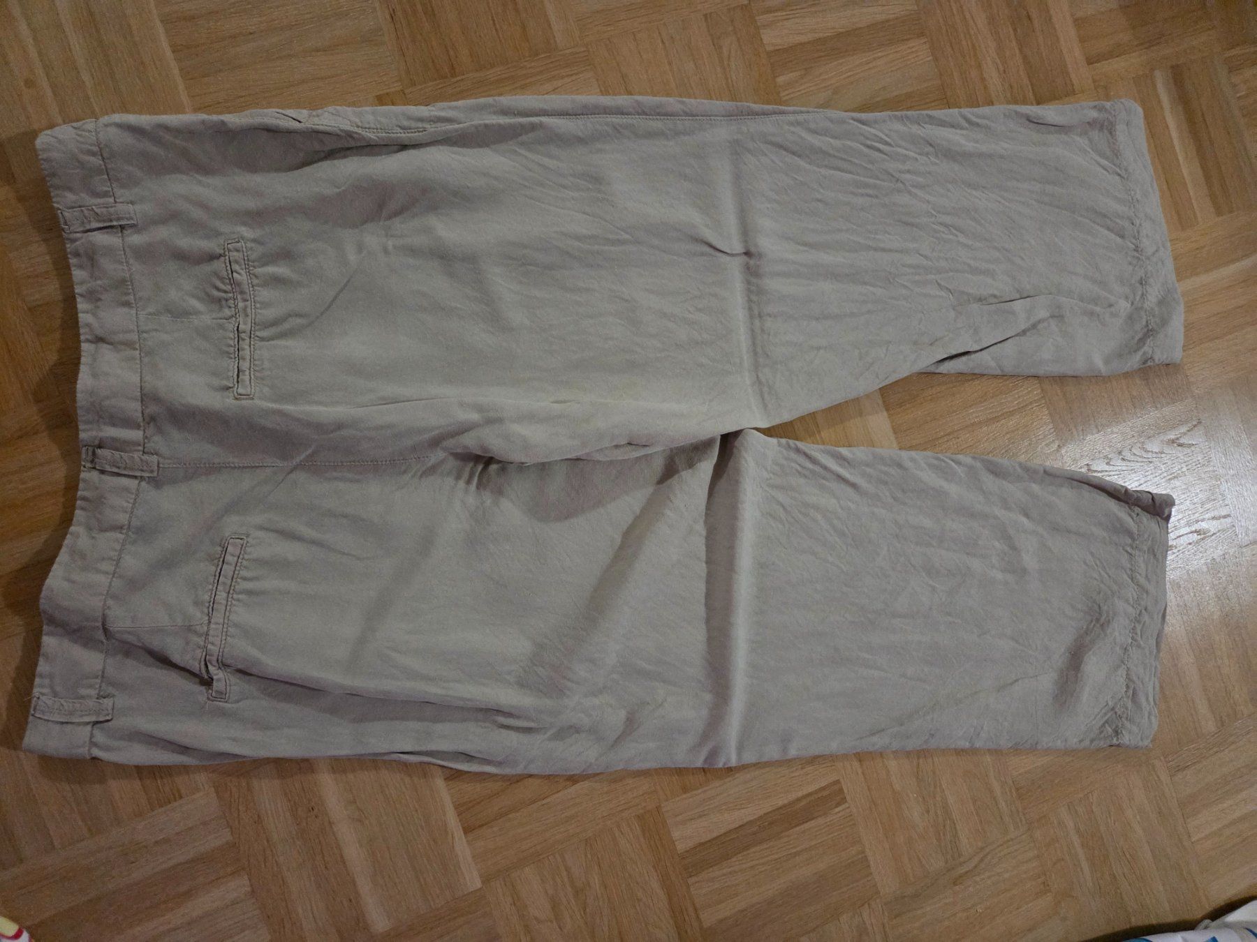 C&A Pantaloni: Leinengemisch-Hose, sommerlich, 44, beige/hellolive – Usato da Liestal venduto da ITOlio 4