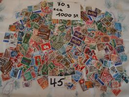 1000 Schweizer Briefmarken über 70g Gebraucht siehe Bilder
