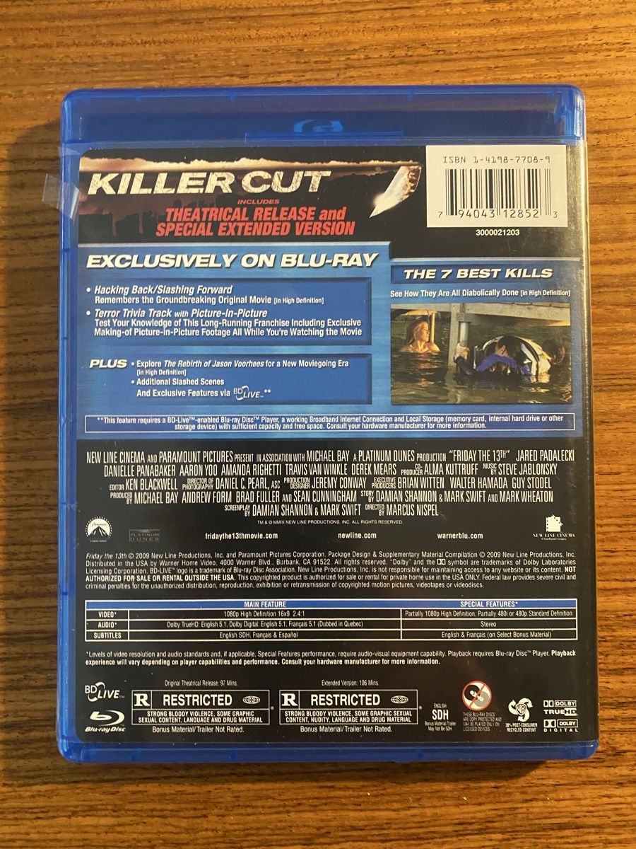 Tutti i DVDs: Friday 13th - Killer Cut Blu-Ray – Usato da Rüschlikon venduto da Granulat204 1