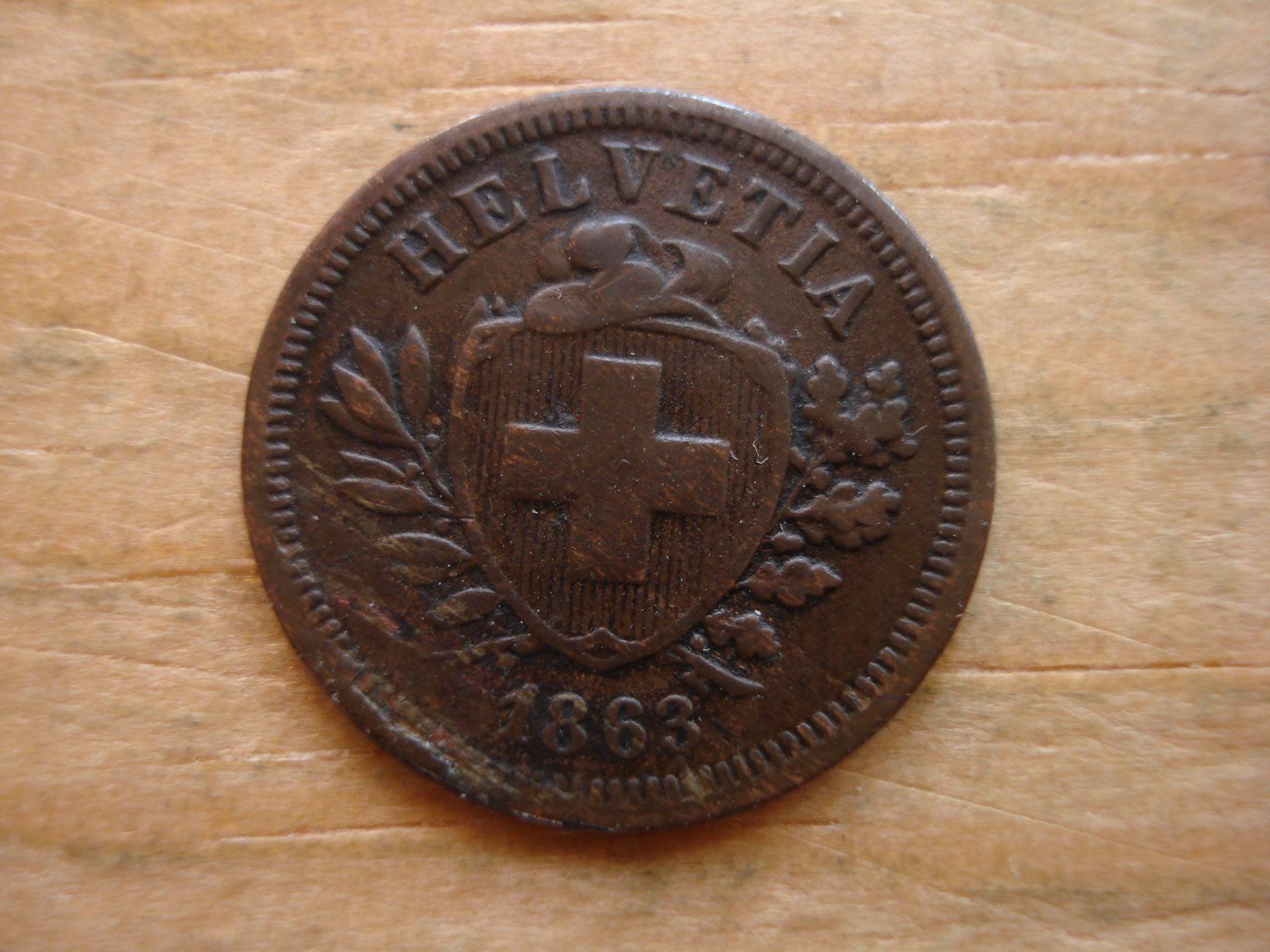 Tutti le monete: (H6) 1 Rappen 1863 – Usato da Erlach venduto da Net-Coins