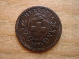 (H6) 1 Rappen 1863