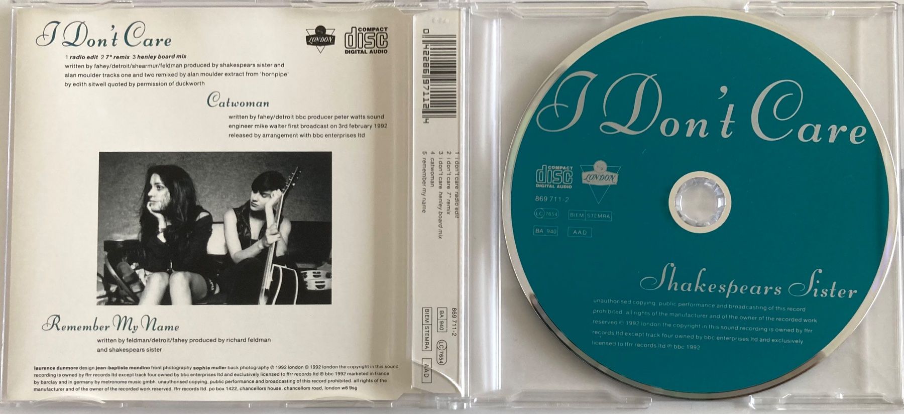 CD: SHAKESPEARS SISTER - I DON'T CARE – Usato da Poliez-Pittet venduto da Newtown-Records 1