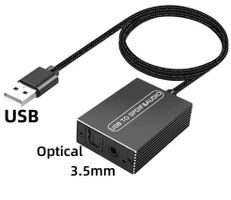 USB Soundkarte auf S/PDIF (TOSLINK) & 3.5 mm Audio Adapter