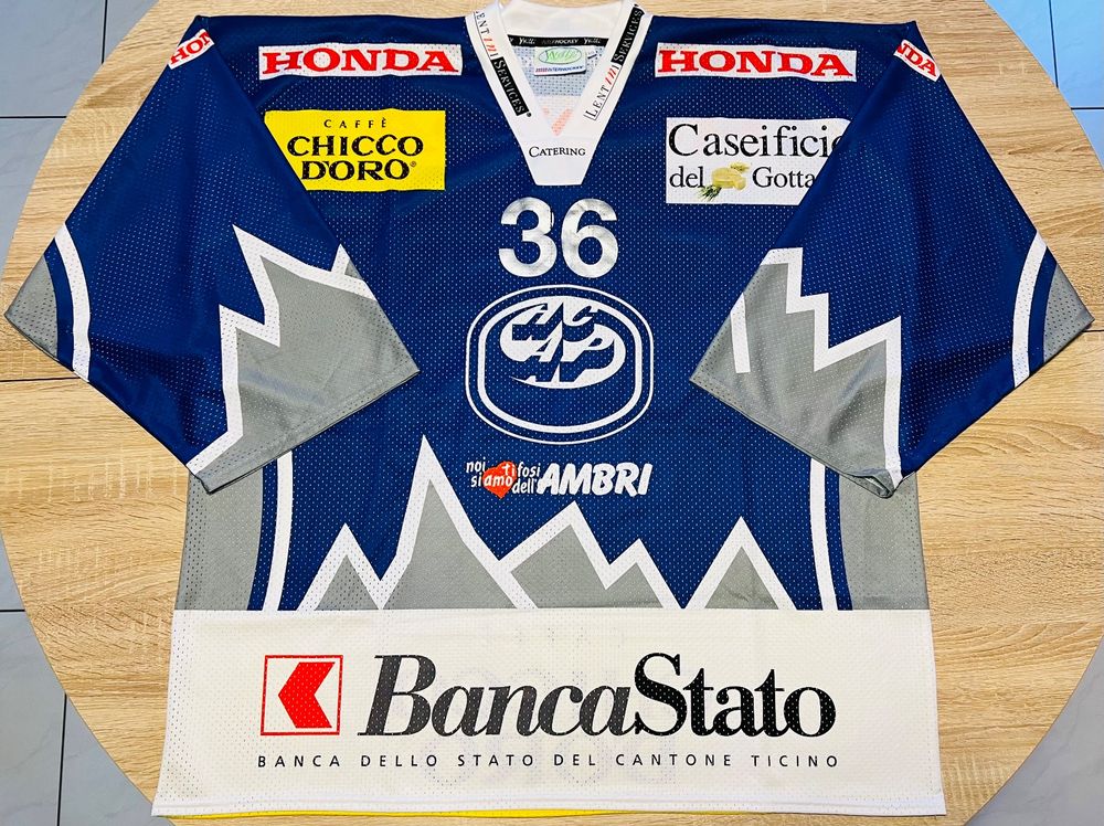Smile4Kids Gameworn Trikot HC Ambri Piotta #49 T. De Luca (Neu (gemäss