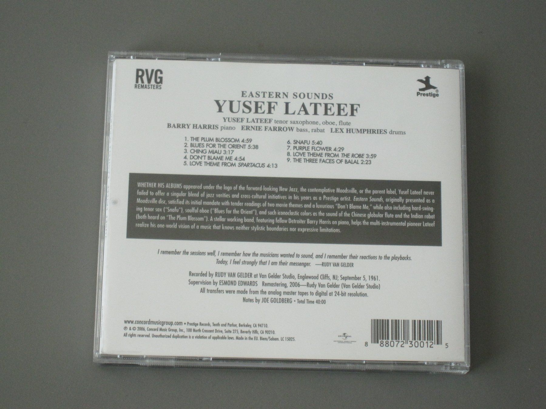 CDs: 2 CDs - Yusef Lateef : Cry! - Tender  //  Eastern Sounds – D'occasion à Arbon par lucullus61 1