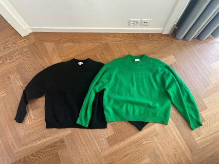 2 H&M Pullis grün & schwarz Gr. M