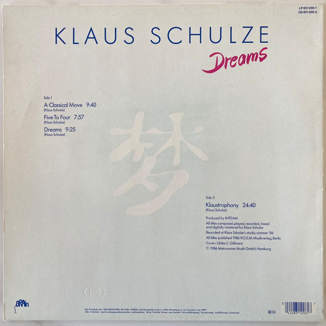 Dischi in vinile: KLAUS SCHULZE - DREAMS – Usato da Bottens venduto da hotter-than-hell 1