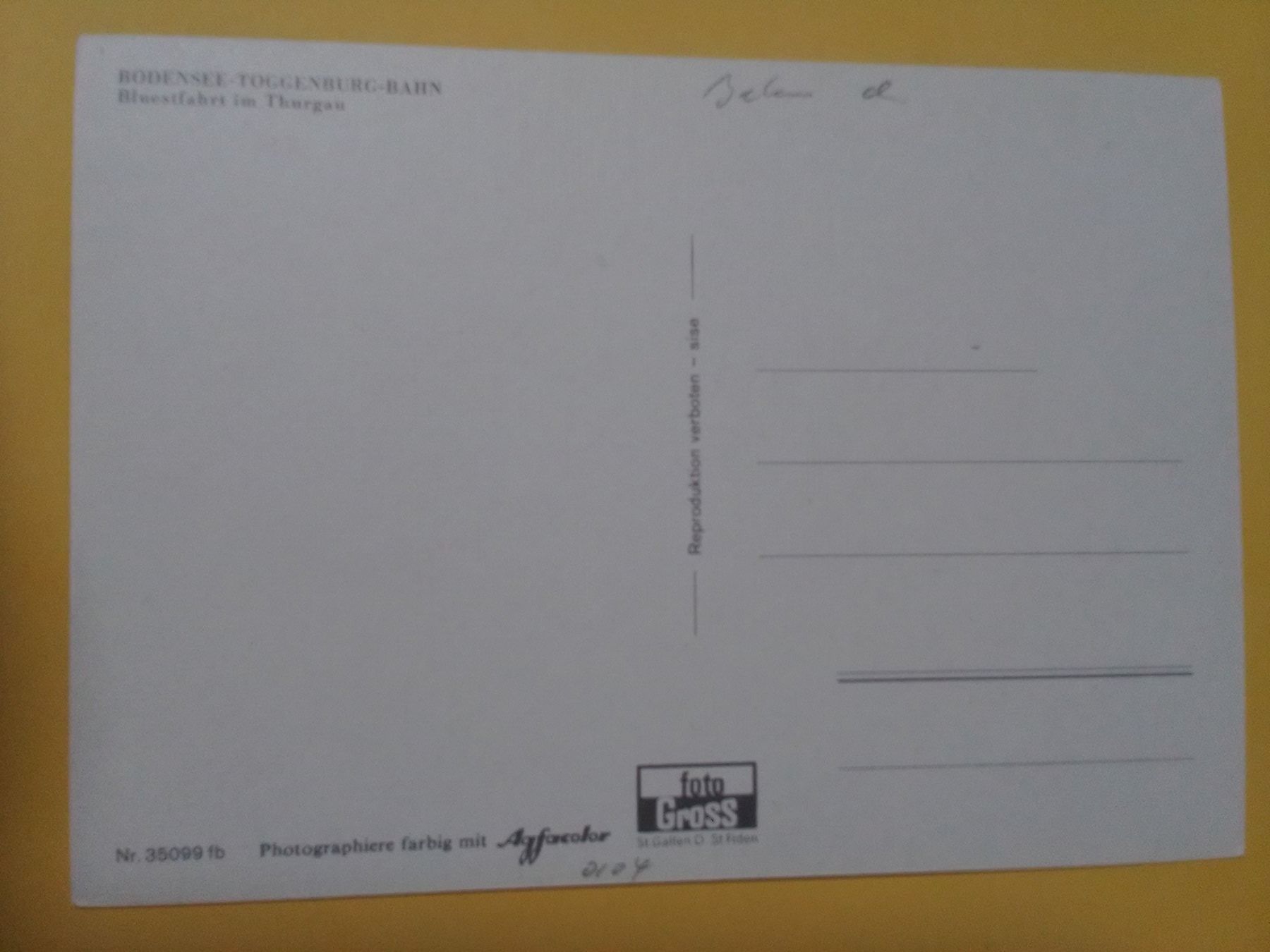 Cartes postales: Bodensee Toggenburg Bahn Bluestfahrt Thurgau – D'occasion à Küttigen par Melisch1000 1