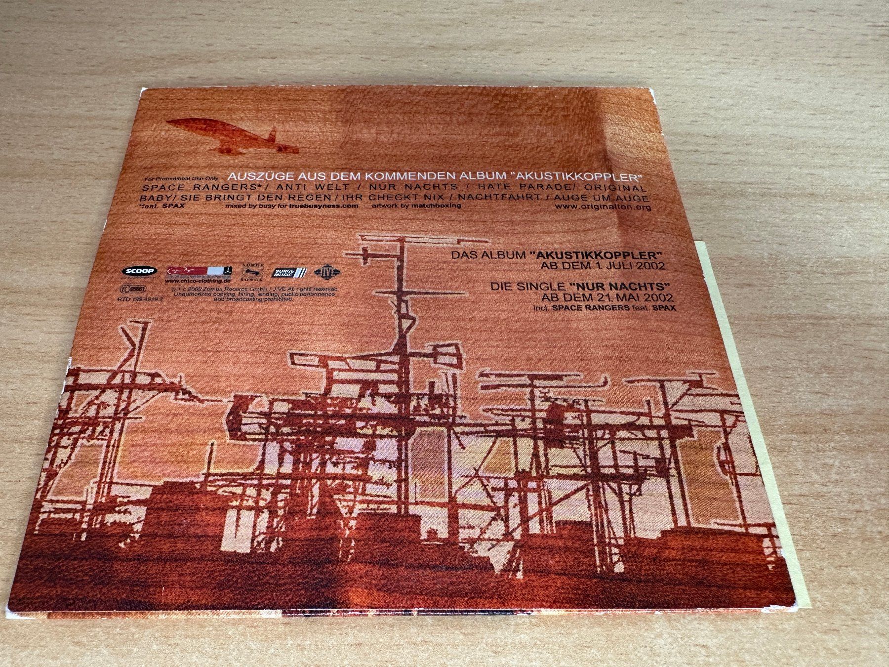 CD: Originalton – Akustikkoppler - Promo CD – Usato da Rikon im Tösstal venduto da Alpenmutz 1