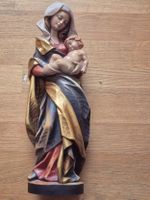🌞 grosse Madonna (42cm) mit Kind aus Holz Handgeschnitzt