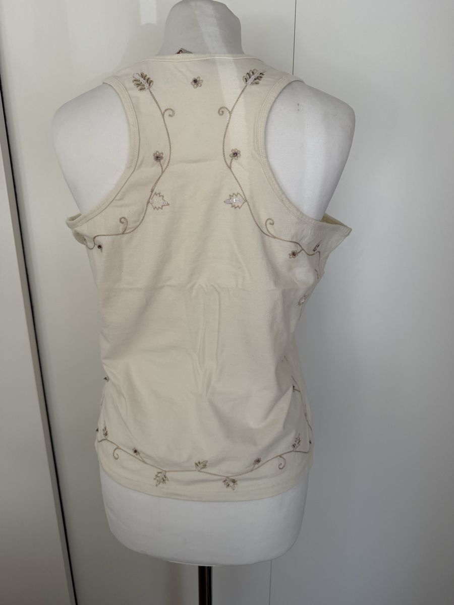 Tops: Tanktop bestickt creme 95% Baumwolle – Gebraucht aus Winterthur von tat_ky5h 1
