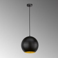 Pendelleuchte, Kugelform, Schwarz