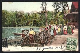 AK Lausanne, Parc de Sauvabelin, 1905
