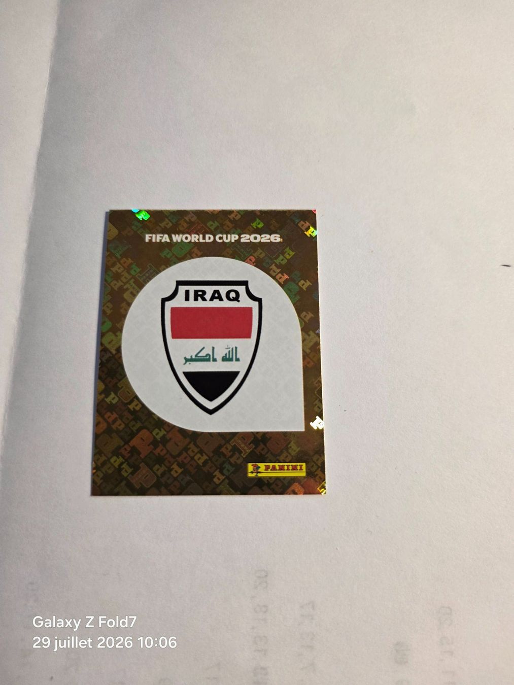 Panini Carte collezionabili: Panini  2026 IRQ 1 – Nuovo (secondo la descrizione) da Grand-Lancy venduto da Seo67