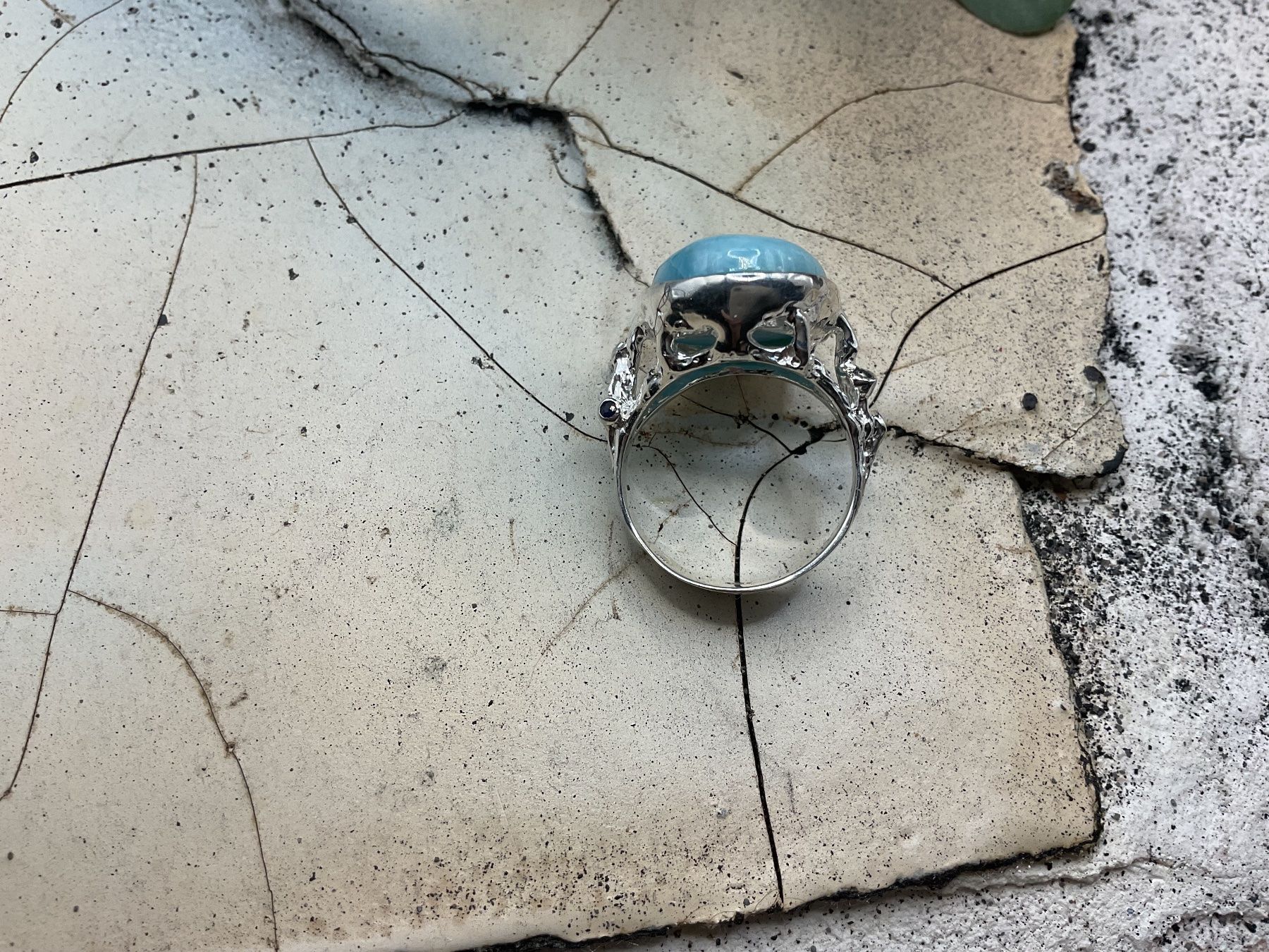 Anelli: Larimar Ring, 925 Silber, Handarbeit, Grösse 56, Top! – Nuovo (secondo la descrizione) da Luzern venduto da S.Kern01 3