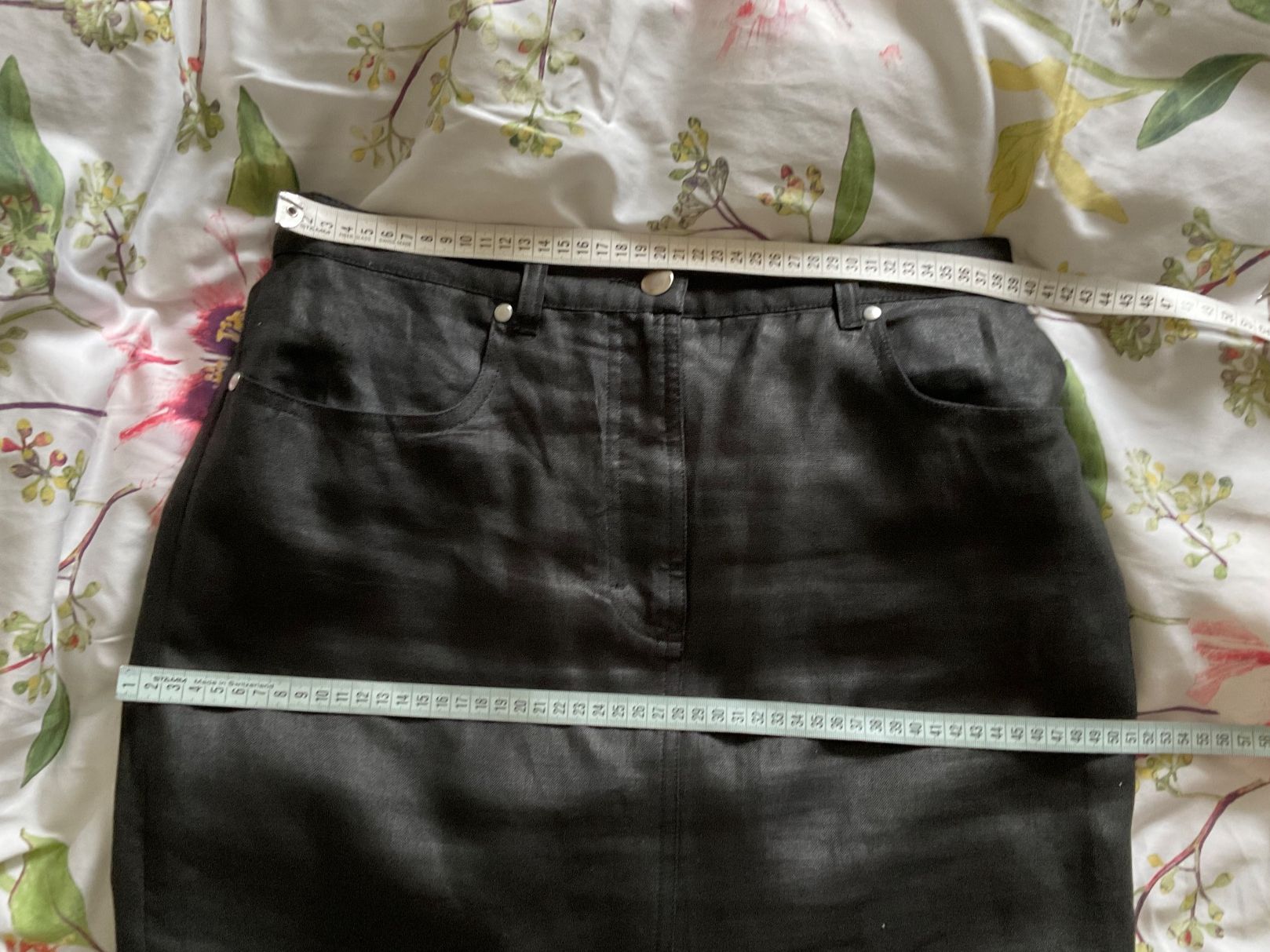 Max Mara Gonne: Max Mara Leinen Rock Gr 40 schwarz – Usato da Urdorf venduto da alda02 5