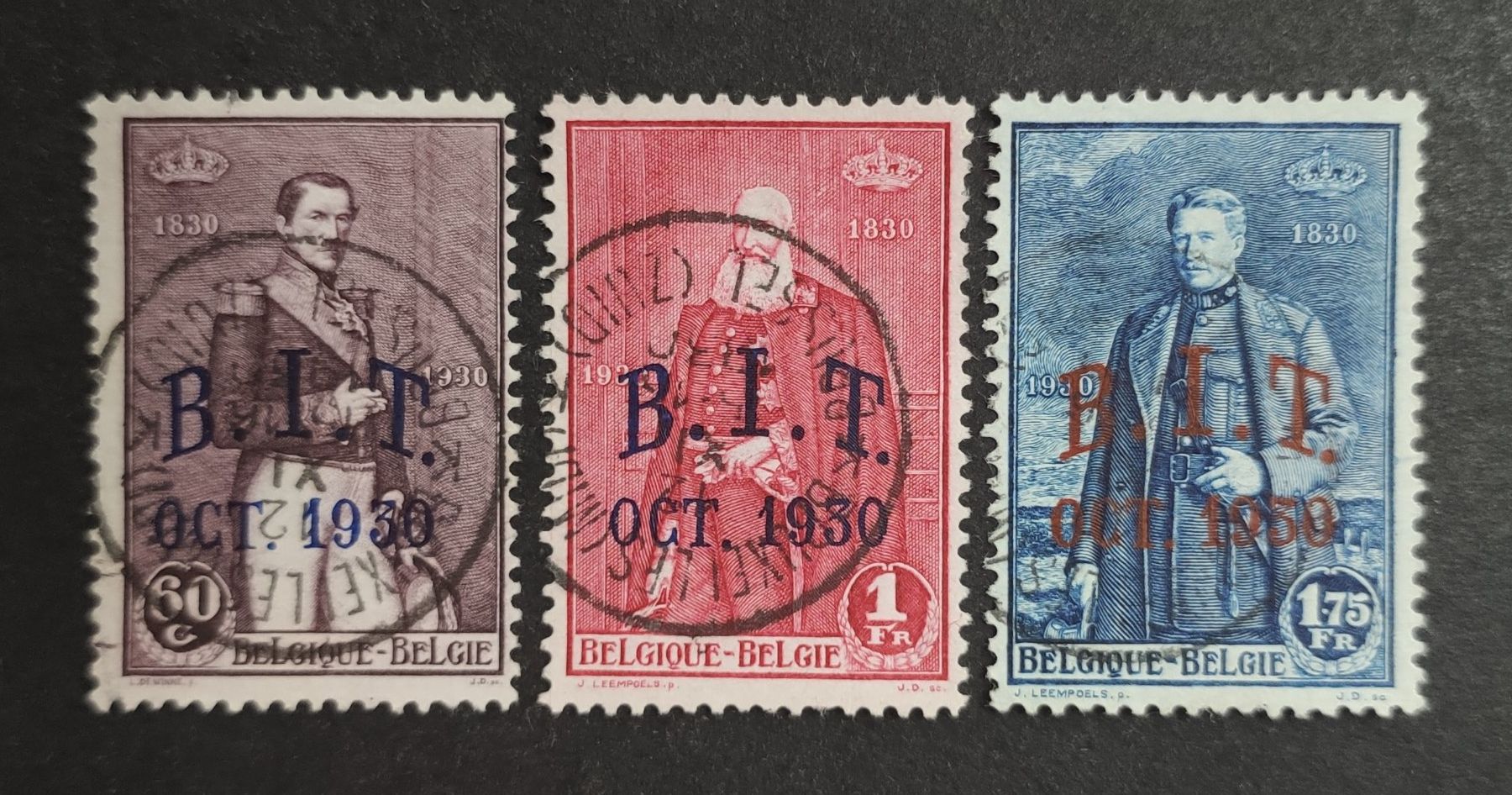 Tutti i francobolli: Belgien 1930, B.I.T. Ovpt., Satz gestempelt – Usato da Wil SG venduto da Zazal