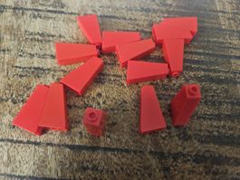 lego 4460b lot de 14 pièces Red Slope 75 2 x 1 x 3 -