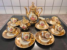Vintage Kaffeeservice Bavaria W Germany Gold Porzellan 6 Per