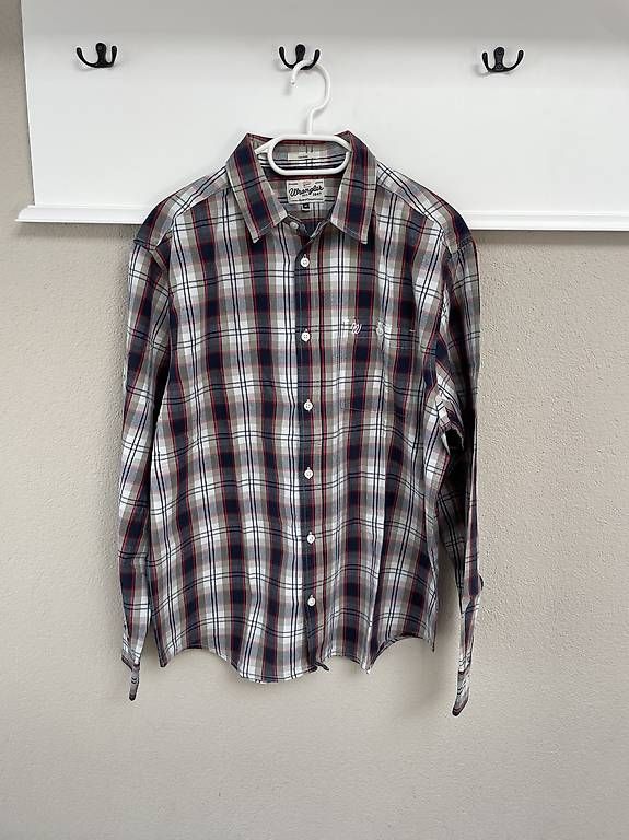 Camicie: Wrangler Herren Langarmhemd Gr.M – Usato da Glis venduto da SabrinaXA