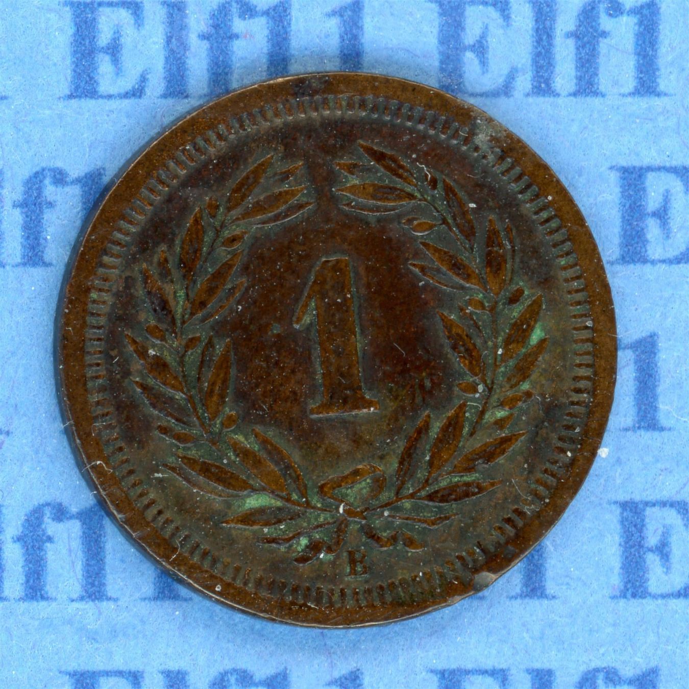 Tutti le monete: CHF___0.01 1877 ss 1 Rappen – Usato da Widnau venduto da Elf11 1