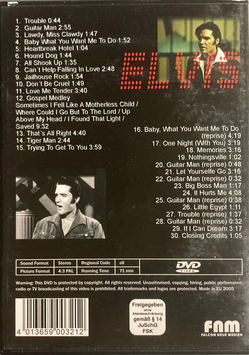 Tutti i DVDs: ELVIS PRESLEY - THE KING LIVE – Usato da Poliez-Pittet venduto da Newtown-Records 1
