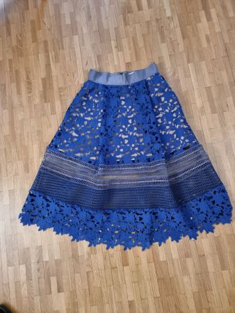 Jupe midi Self-Portrait indigo/violet T34