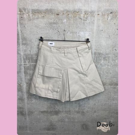 Jupe OBEY femme beige cargo – Taille 25 XS européen 