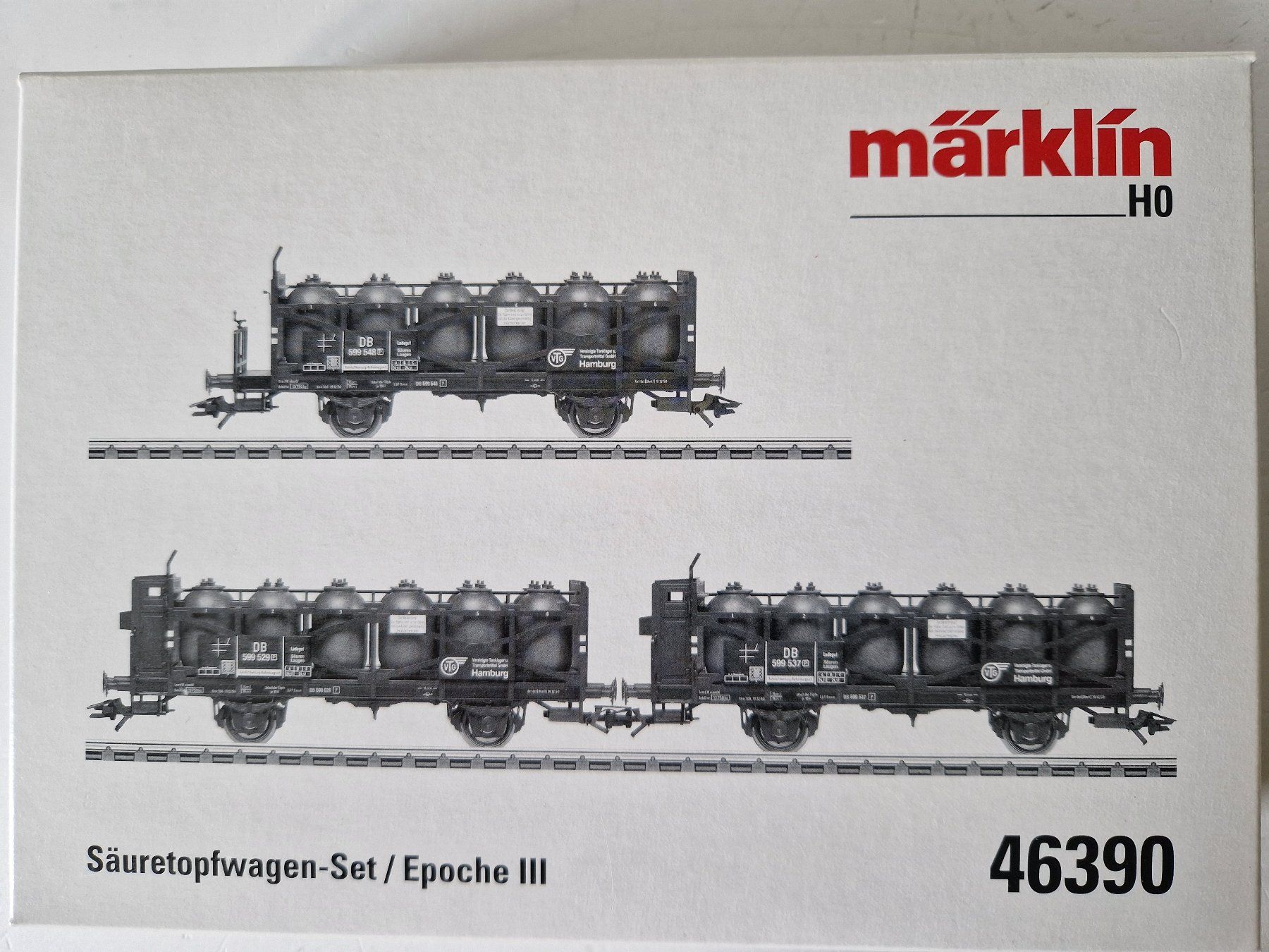 Märklin Modellini di ferrovie: 3-teiliges DB Säuretopfwagen-Set "VTG" – Nuovo (secondo la descrizione) da Seuzach venduto da Loeckeli01