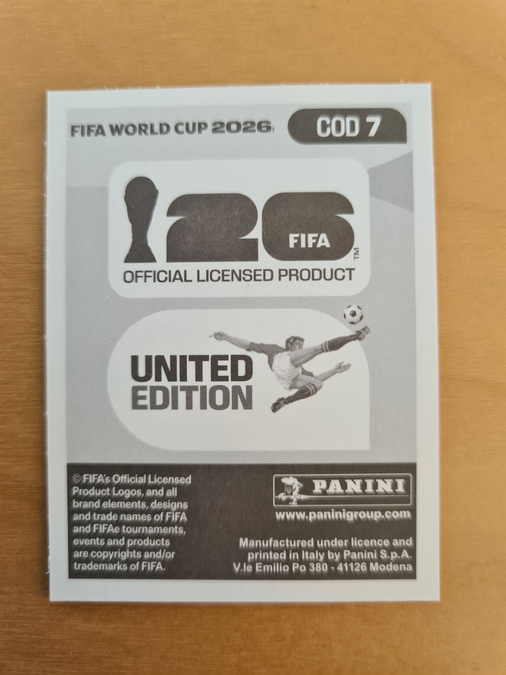 Panini Carte collezionabili: Panini Fifa World Cup 2026 Nr. COD 7 Joris Kayembe – Nuovo (secondo la descrizione) da Oberwil BL venduto da Spieltopia 1