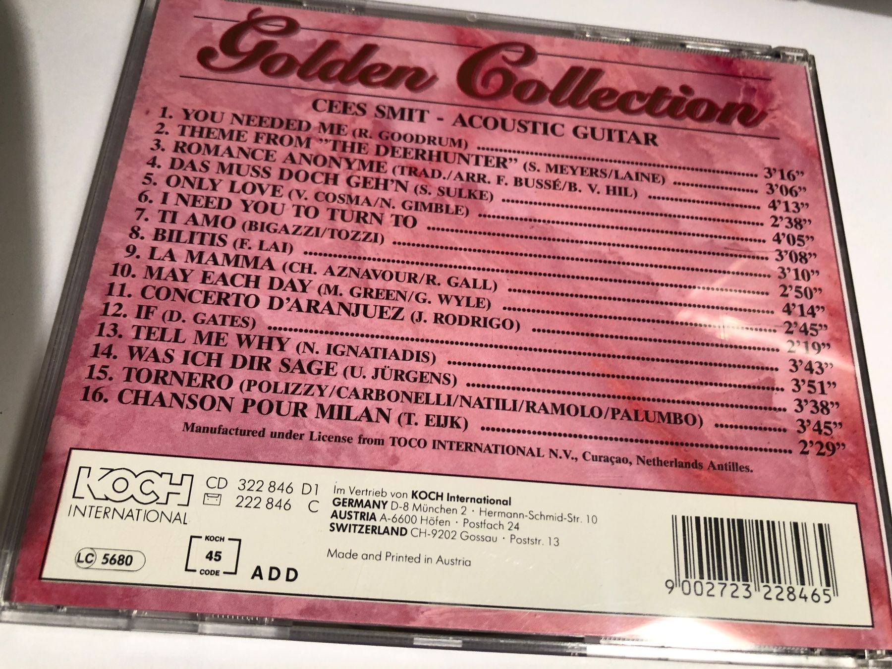 CD: Golden Collection  Acoustic Gitarre – Usato da Arth venduto da Vrecam51 1