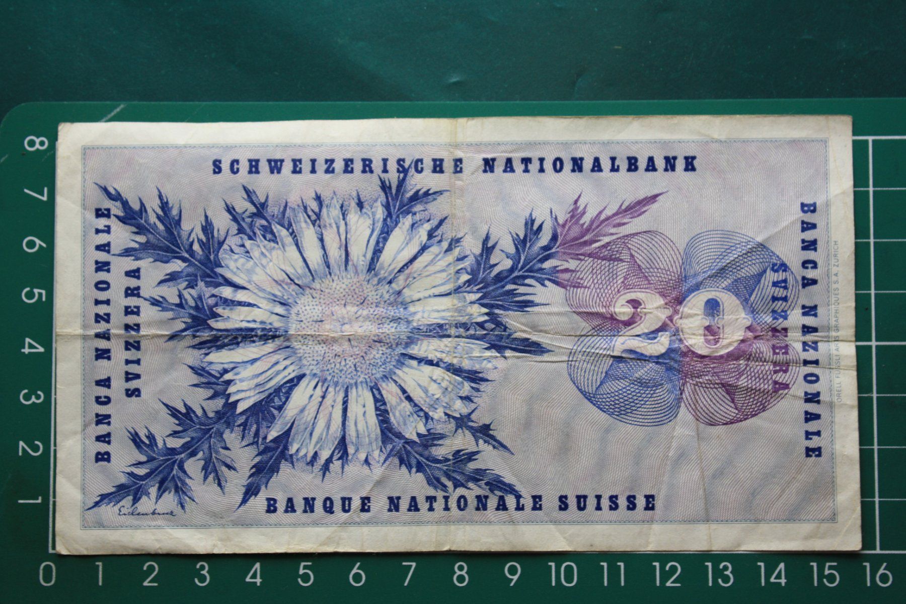 Banconote: general dufour banknote 20 franken 1976 – Usato da Laupen BE venduto da Gufi57 1