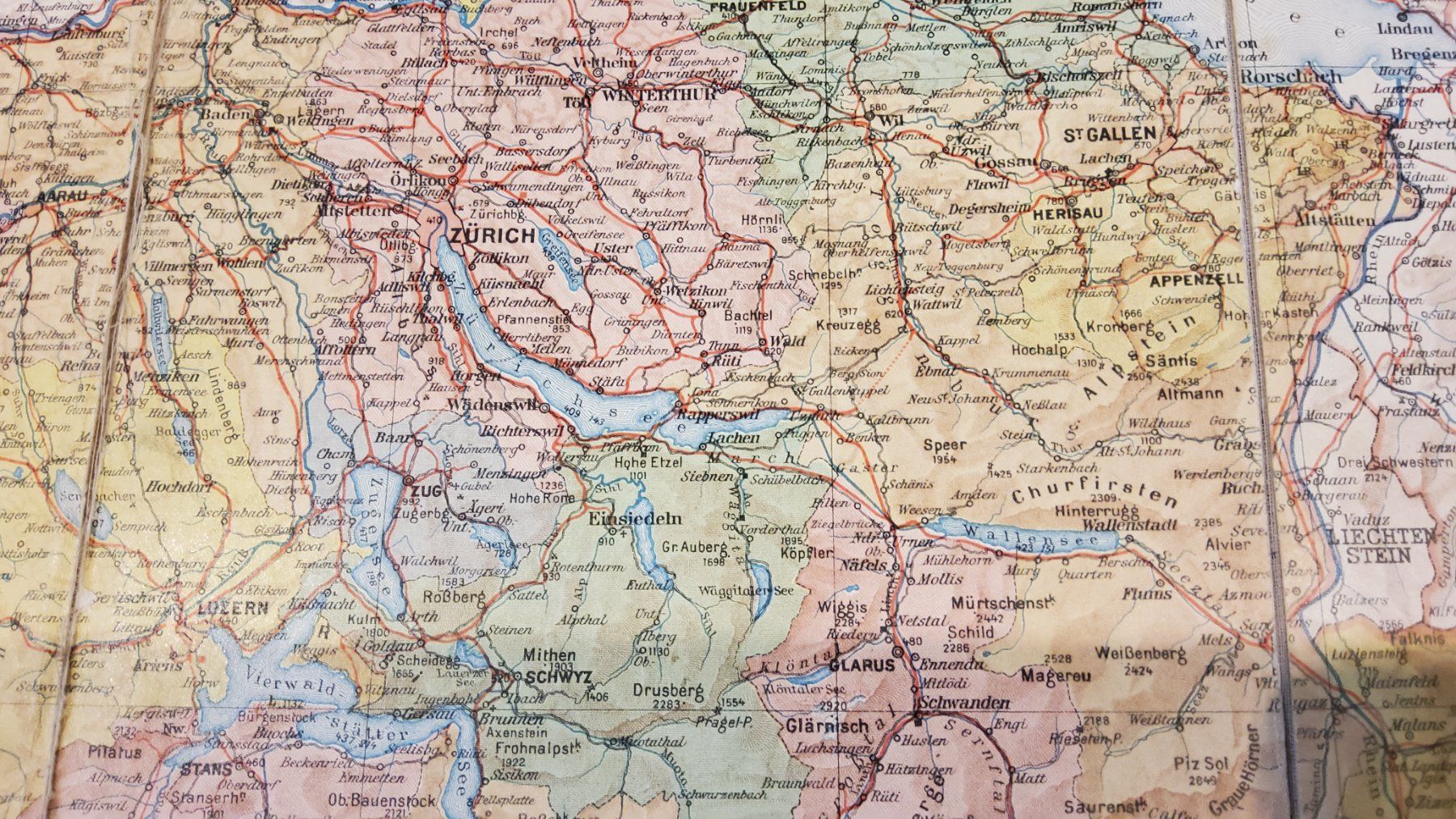Cartine & Atlanti: Schulkarte der Schweiz 1920 – Usato da Grüningen venduto da VENOM59 3