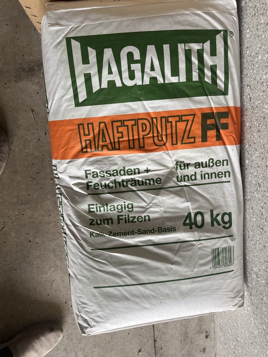 Füllmaterial: 3 x 40kg Hagalith Haftputz FF – Neu und originalverpackt aus Lostorf von Inga_r