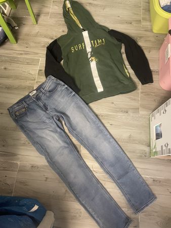 Campus Manor Jeans und Hoodie Gr. 164