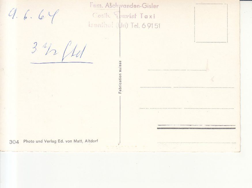 Cartoline postali: Urirotstock 1964 – Usato da Bürglen TG venduto da StampGraf 1