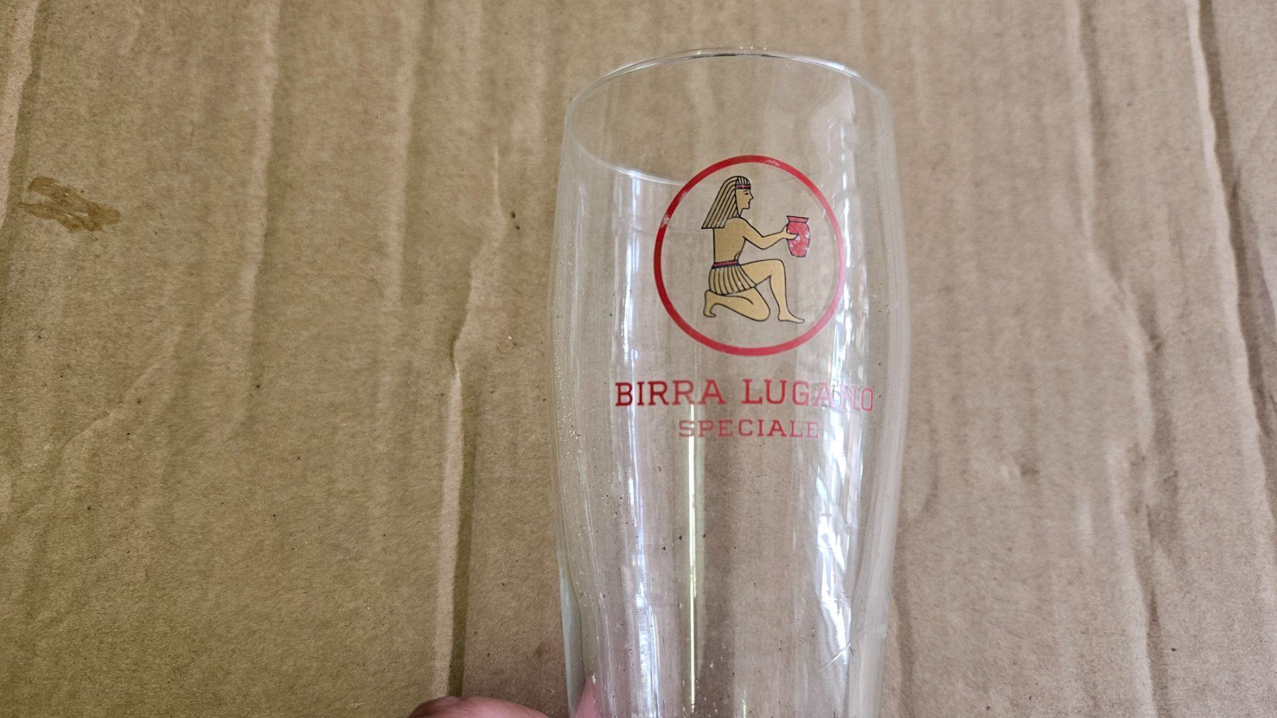 Bicchieri: 4 bicchieri 3dl Birra Lugano (1969) – Usato da Melano venduto da H-Sara 1