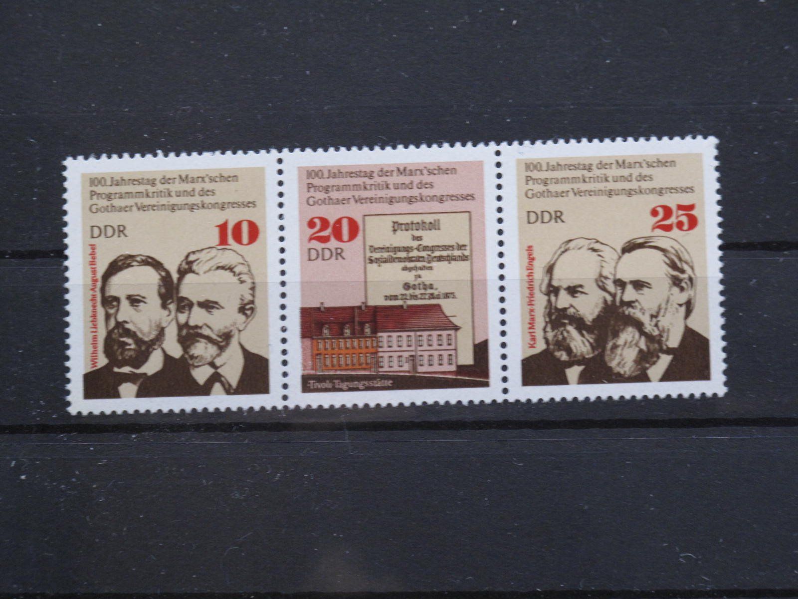 Tutti i francobolli: DDR 1975 Zusammenschl. Arbeiterpartei** – Usato da Wil SG venduto da fva01