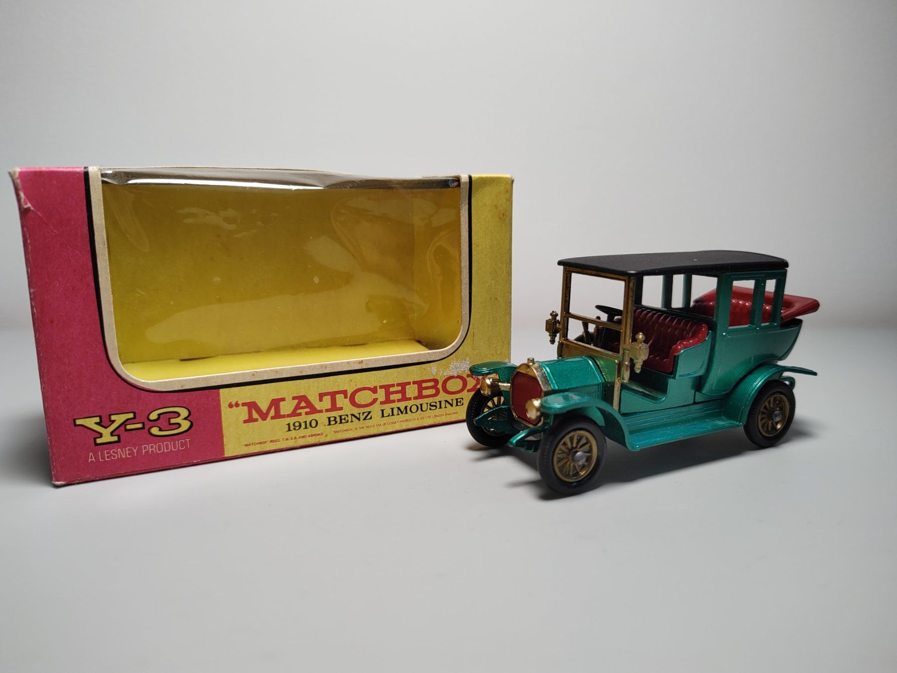 Matchbox Modellini d'auto: Matchbox Y-3 1910 Benz Limousine – Usato da Bachenbülach venduto da R.Mall