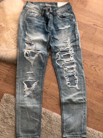 JEANS im Used-Look, Gr 0 (25/S) USA, cool & lässig NEU