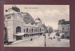 BASEL - Bundesbahnhof - Tram - 1911